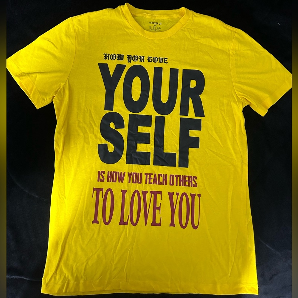 small yellow men's t-shirt